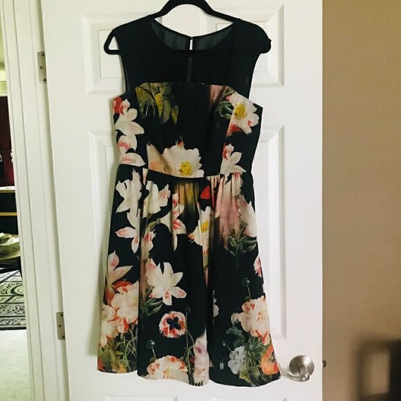 Ted Baker Cameela Opulent Bloom Full Skirt Dress  (TED) Size 3 US 8 - Picture 2 of 8